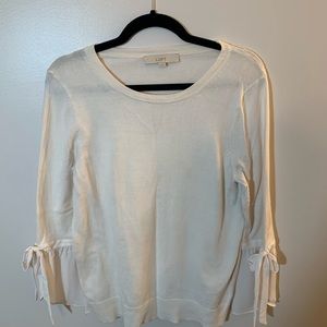 LOFT Cream Pullover